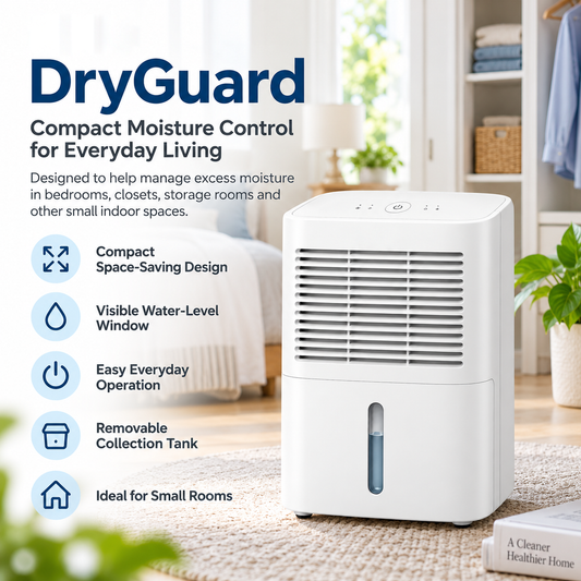Compact Home Dehumidifier for Bedroom, Closet & Small Indoor Spaces